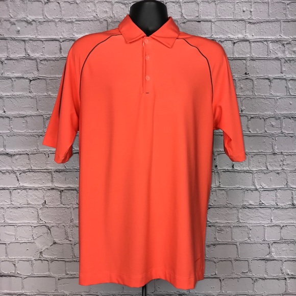 Nike Golf Mens Vintage 2000s Nike FIT-Dry Performance Orange Polo Shirt Sz M NEW - Picture 1 of 11